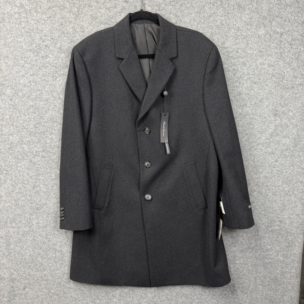 Kenneth Cole New York Mens Charcoal Wool Blend Slim Fit Overcoat Raburn‎ 42S NEW